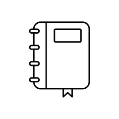 Book Icon Flat isolated outline sign