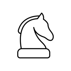 Chess icon Flat isolated outline sign