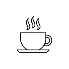 Coffee icon Flat isolated outline sign