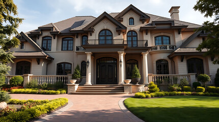 Magnificent Mansion: A Dream Home with Classic Architecture and Luxurious Landscaping