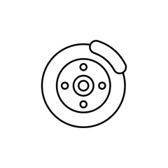 Disc Brake icon Flat isolated outline sign