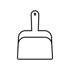 Dustpan icon Flat isolated outline sign