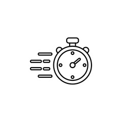 Fast icon Flat isolated outline sign