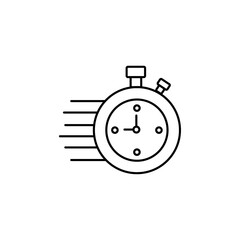 Fast time icon Flat isolated outline sign