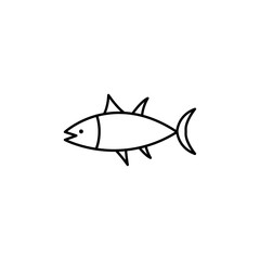 Fish icon Flat isolated outline sign