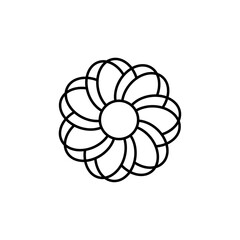 Flower icon Flat isolated outline sign