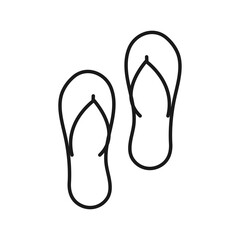 flip flops Icon Flat isolated outline sign