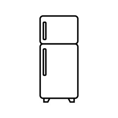 Fridge icon Flat isolated outline sign