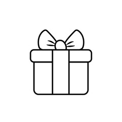 Gift Icon Flat isolated outline sign