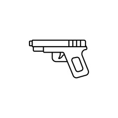 Gun icon Flat isolated outline sign