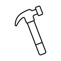 Hammer icon Flat isolated outline sign