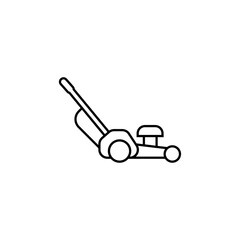 Lawnmower icon Flat isolated outline sign