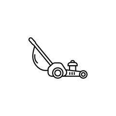 Lawn mower icon Flat isolated outline sign
