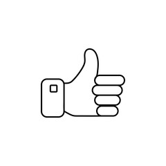 Like icon Flat isolated outline sign