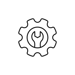 Maintenance icon Flat isolated outline sign