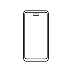 Mobile phone or smartphone icon Flat isolated outline sign