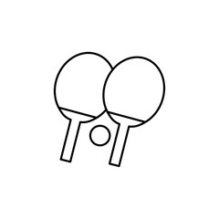 Ping Pong icon Flat isolated outline sign