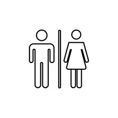 restroom icon Flat isolated outline sign