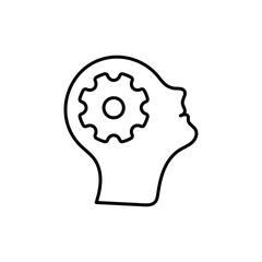 Realization icon Flat isolated outline sign