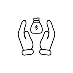 Fototapeta premium Saving icon set Flat isolated outline sign