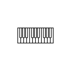 Set of Piano icons Flat isolated outline sign