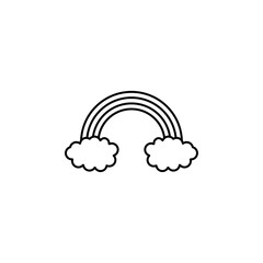 Set of Rainbow icons Flat isolated outline sign