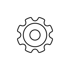 Settings icon set Flat isolated outline sign