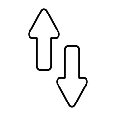 Sort icon Flat isolated outline sign