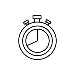 Stopwatch icon Flat isolated outline sign
