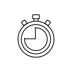 Stopwatch icon Flat isolated outline sign