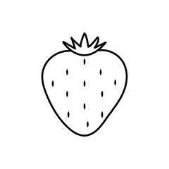 Strawberry icon Flat isolated outline sign