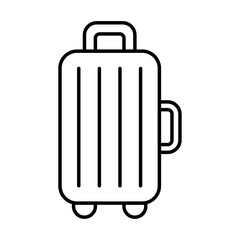 Suitcase icon Flat isolated outline sign