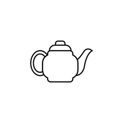 Teapot icon Flat isolated outline sign