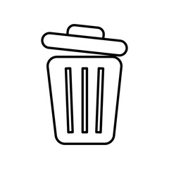 Trash icon Flat isolated outline sign