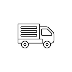 Truck icon Flat isolated outline sign