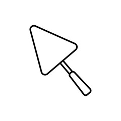 Trowel icon Flat isolated outline sign