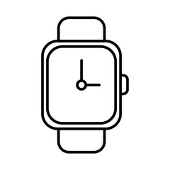 Watch icon Flat isolated outline sign