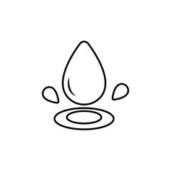Water icon Flat isolated outline sign