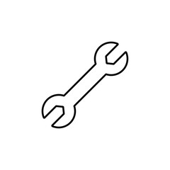 Wrench icon set. Flat isolated outline sign