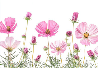 Obraz premium Pink Cosmos Flowers