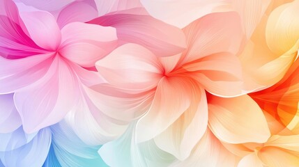 Obraz premium Floral watercolor idea. A beautiful blend of pastel colored flower petals creating a vibrant, artistic backdrop.