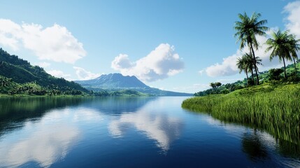 Fototapeta premium Tranquil Tropical Lake