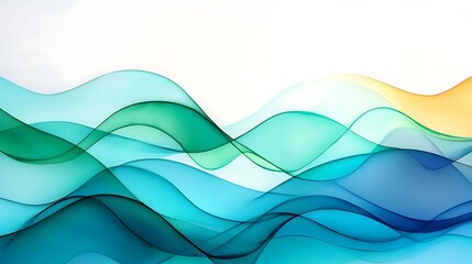 Obraz premium Abstract Backdrop with Calming Ocean-Inspired Hues and Flowing Wave Patterns
