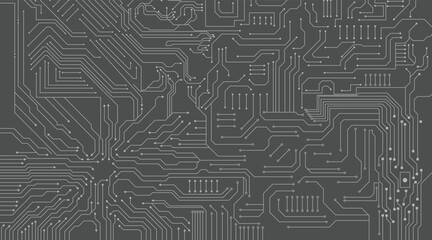 Circuit board vector seamless pattern. 
