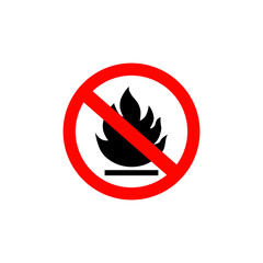 No fire icon on white background.