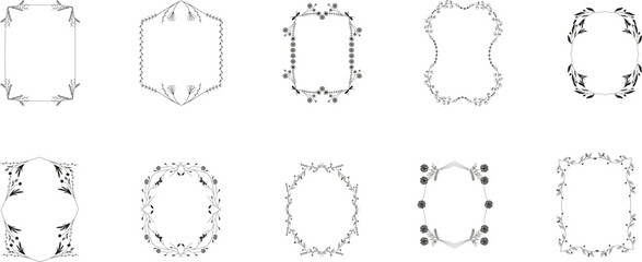 Botanical Floral Frames