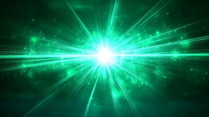 Obraz premium Emerald Energy Burst Celestial Light Explosion