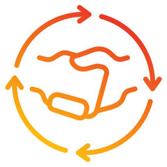 Naklejka premium Synergy Icon 