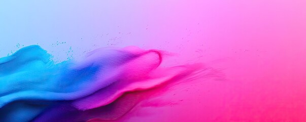 Fototapeta premium Electric watercolor idea. Vibrant abstract background with flowing gradients of blue and pink hues.