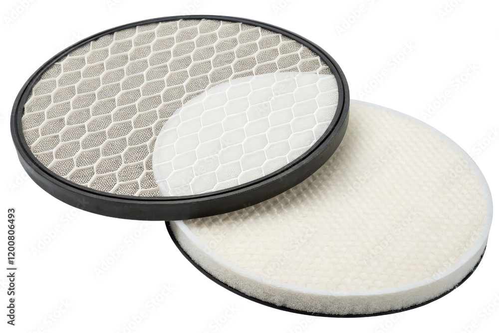 Poster two round filters isolated with transparent background